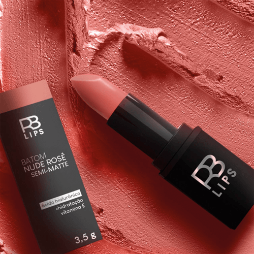 Batom RB Lips Rennova Semi Matte Nude Rosé