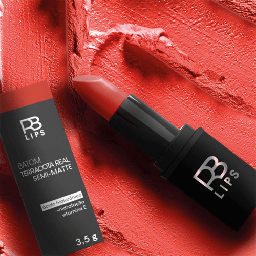 Batom RB Lips Rennova Semi Matte Terracota Real