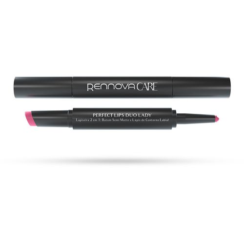 Batom Duo Semi Matte -  Lápis de Contorno Labial  Lady