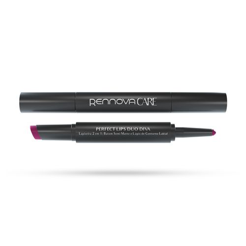 Batom Duo Semi Matte -  Lápis de Contorno Labial  Diva